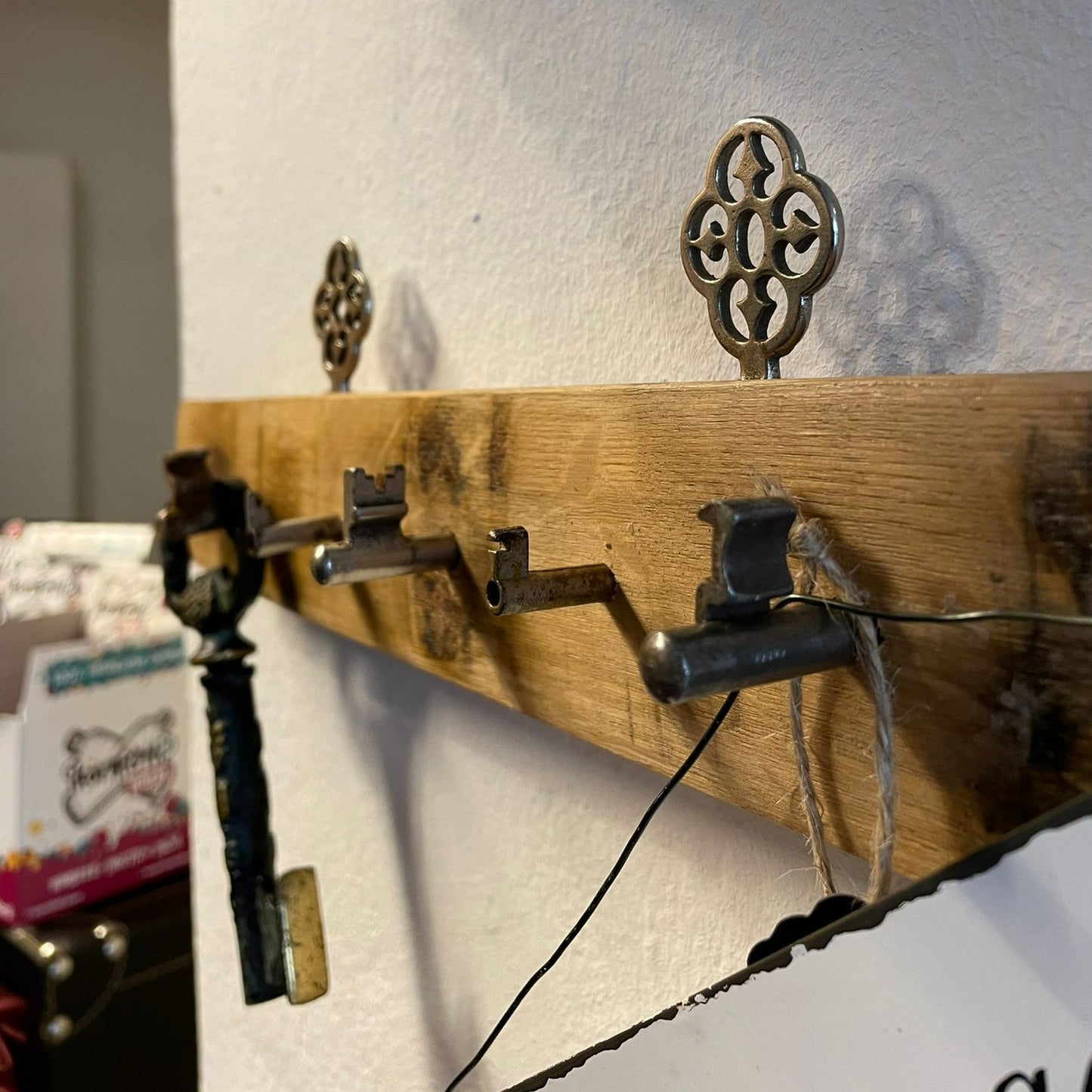 Schlüsselbrett aus Fassdaube