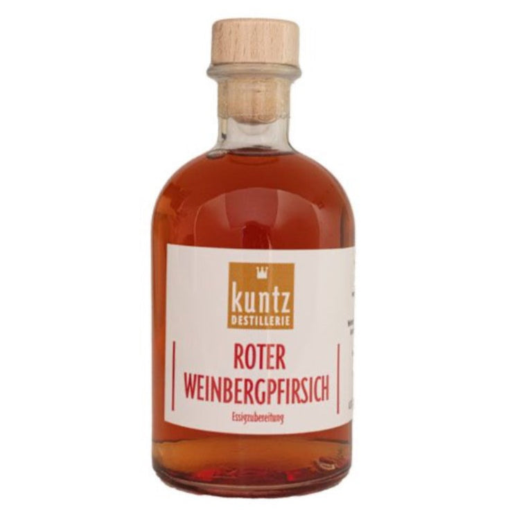 Roter Weinbergpfirsich Essigzubereitung 0,25 Liter Flasche