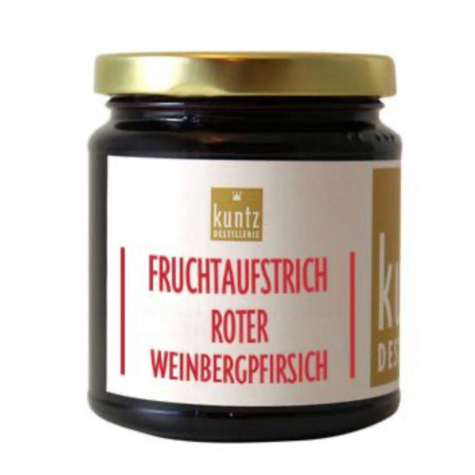 Fruchtaufstrich Roter Weinbergpfirsich 330g Glas